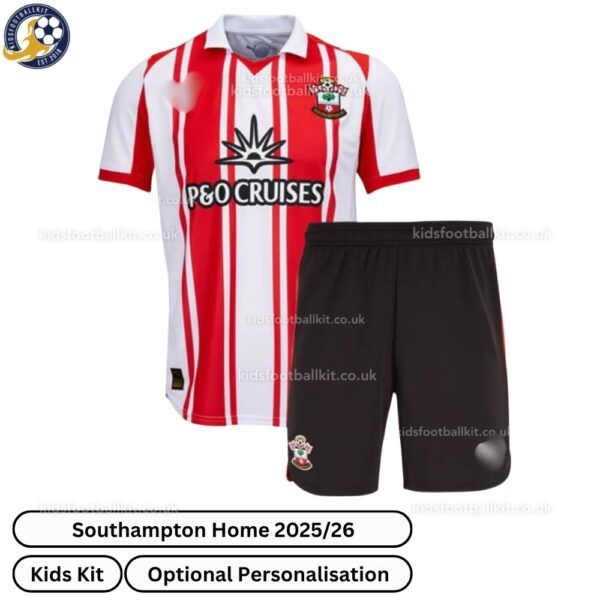 Southampton Home Kids Football Kit 2025_26-front view-b