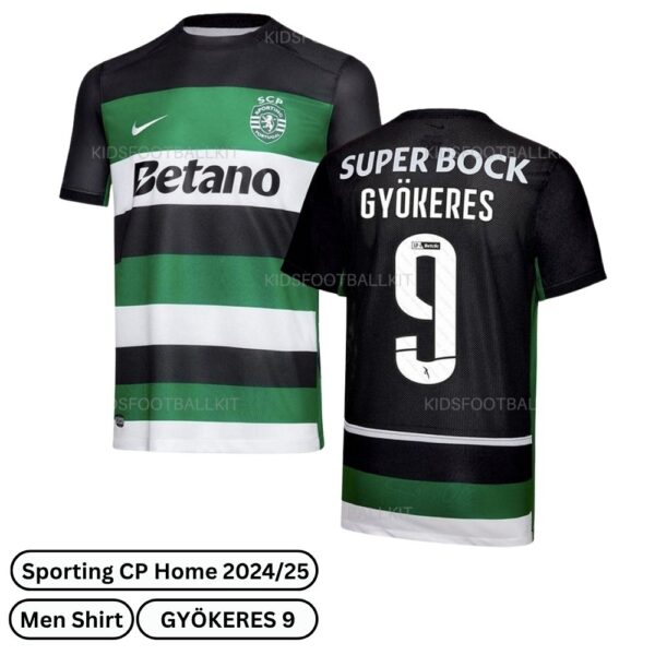 Sporting CP GYÖKERES 9 Home Men Shirt 2024/25 | Best 2026