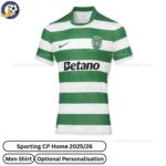 Sporting CP Home Men Football Shirt 2025/26 - Front View - TAG