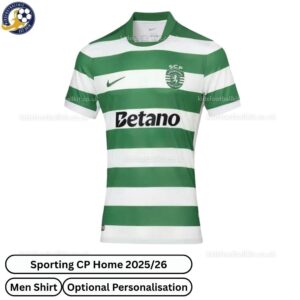 Sporting CP Home Men Football Shirt 2025/26 - Front View - TAG