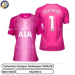 Tottenham Hotspur Goalkeeper Men Football Shirt 25_26 - VICARIO 1 - pink -overview-r