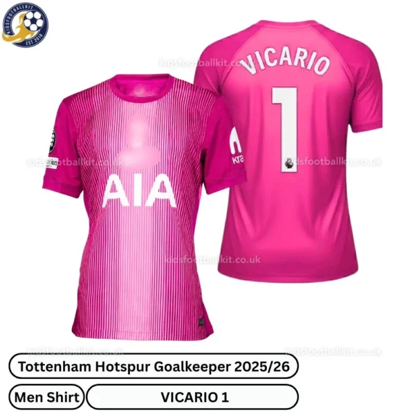 Tottenham Hotspur Goalkeeper Men Football Shirt 25_26 - VICARIO 1 - pink -overview-r
