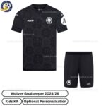 Wolves Goalkeeper Kids Football Kit 25_26 - Front view WITH TAG