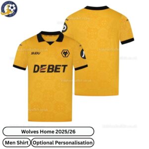 Wolves Home Men Football Shirt 25_26-over view WITH TAG
