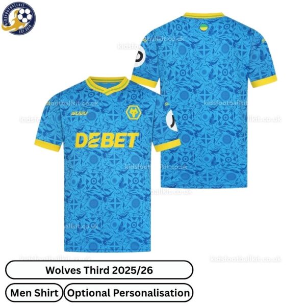 Wolves Third Men Football Shirt 25_26-over view WITH TAG