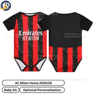 AC Milan Home Baby Football Kit 2025_26-over view