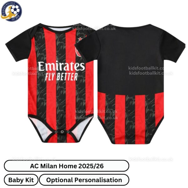 AC Milan Home Baby Football Kit 2025_26-over view