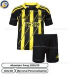 Aberdeen Away Kids Football Kit 2024_25 (No Socks)-front view