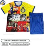 Al Nassr CR7 Edition Kids Football Kit 2025_26 - front view