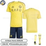 Al Nassr Home Kids Football Kit 202526 - over view