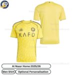 Al Nassr Home Men Football Shirt 2025_26-over view