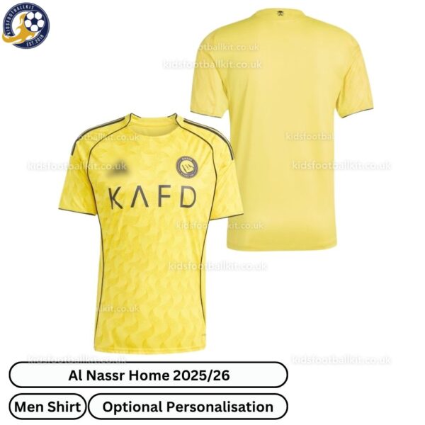 Al Nassr Home Men Football Shirt 2025_26-over view