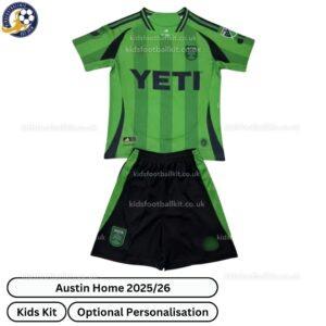 Austin Home Kids Football Kit 2025_26 – Fan version-front view