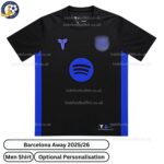Barcelona Away Men Football Shirt 2025_26 – Black-front view