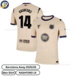 Barcelona Away Men Football Shirt 2025_26 – RASHFORD 14-over view
