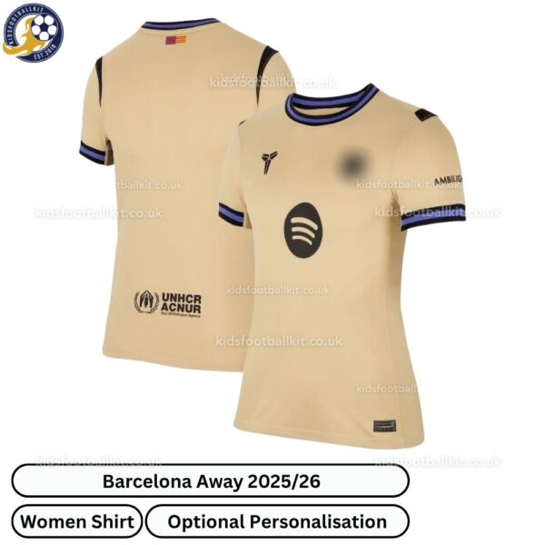 Barcelona Away Women Football Shirt 2025_26-over view
