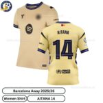Barcelona Away Women Football Shirt 2025_26 – AITANA 14 - over view-over view