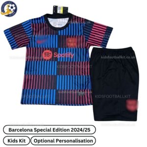 Barcelona Special Edition Kids Football Kit 2024_25 (No Socks) – Fan Version