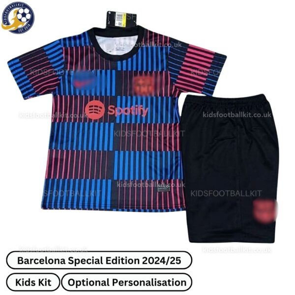 Barcelona Special Edition Kids Football Kit 2024_25 (No Socks) – Fan Version