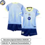 Barcelona Special Edition Kids Football Kit 2025_26 (No Socks) – Blue-over view