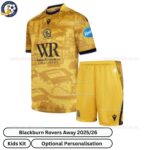 Blackburn Rovers Away Kids Football Kit 2025_26-front view