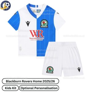Blackburn Rovers Home Kids Football Kit 2025_26 - front view