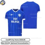 Cardiff City Home Men Football Shirt 2025_26-over view