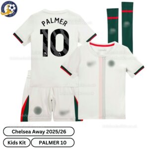 Chelsea Away Kids Football Kit 2025_26 – PALMER 10 -over view with socks