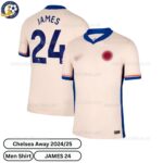 Chelsea Away Men Football Shirt 2024_25 – JAMES 24 – Fan Version-over view