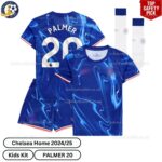 Chelsea Home Kids Football Kit 2024_25 – PALMER 20 - over view with socks