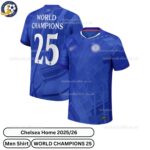 Chelsea Home Men Football Shirt 2025_26 – WORLD CHAMPIONS 25-over view