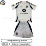 Chicago Fire Away Kids Football Kit 2025_26-front view