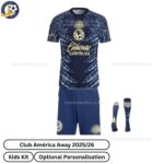 Club América Away Kids Football Kit 2025_26 -front view with socks