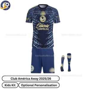 Club América Away Kids Football Kit 2025_26 -front view with socks