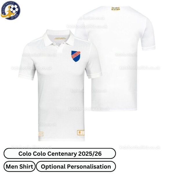 Colo Colo Centenary Men Football Shirt 2025_26-over view