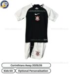 Corinthians Away Kids Football Kit 2025_26-front view