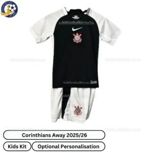 Corinthians Away Kids Football Kit 2025_26-front view