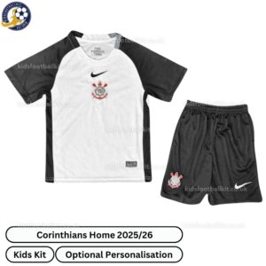 Corinthians Home Kids Football Kit 2025_26-front view