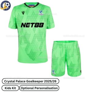 Crystal Palace Goalkeeper Kids Football Kit 2025_26 - front view