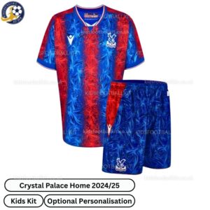 Crystal Palace Home Kids Football Kit 2024_25- front view