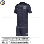 Everton Away Goalkeeper Kids Football Kit 2025_26 -front view