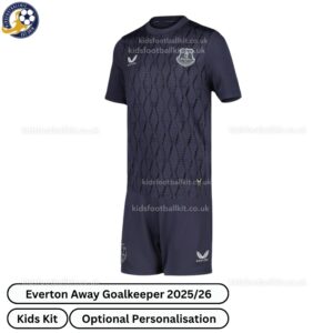 Everton Away Goalkeeper Kids Football Kit 2025_26 -front view