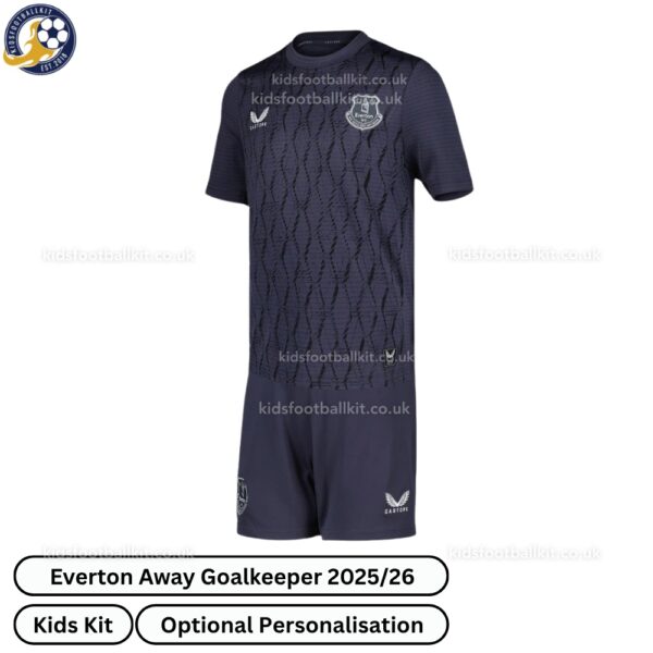 Everton Away Goalkeeper Kids Football Kit 2025_26 -front view