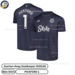 Everton Away Goalkeeper Men Football Shirt 2025_26 – PICKFORD 1-over view
