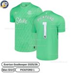 Everton Goalkeeper Men Football Shirt 2025_26 – PICKFORD 1-over view