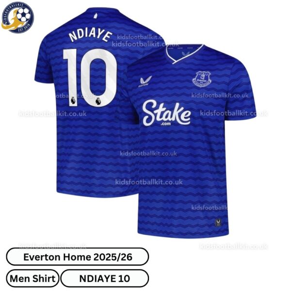 Everton Home Men Football Shirt 2025_26 – NDIAYE 10-over view