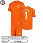 Everton Third Goalkeeper Kids Football Kit 2025_26 – PICKFORD 1 - over view