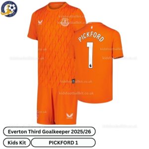 Everton Third Goalkeeper Kids Football Kit 2025_26 – PICKFORD 1 - over view