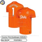 Everton Third Goalkeeper Men Football Shirt 2025_26 – PICKFORD 1 - over view