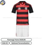 Flamengo Home Kids Football Kit 2025_26 -front view